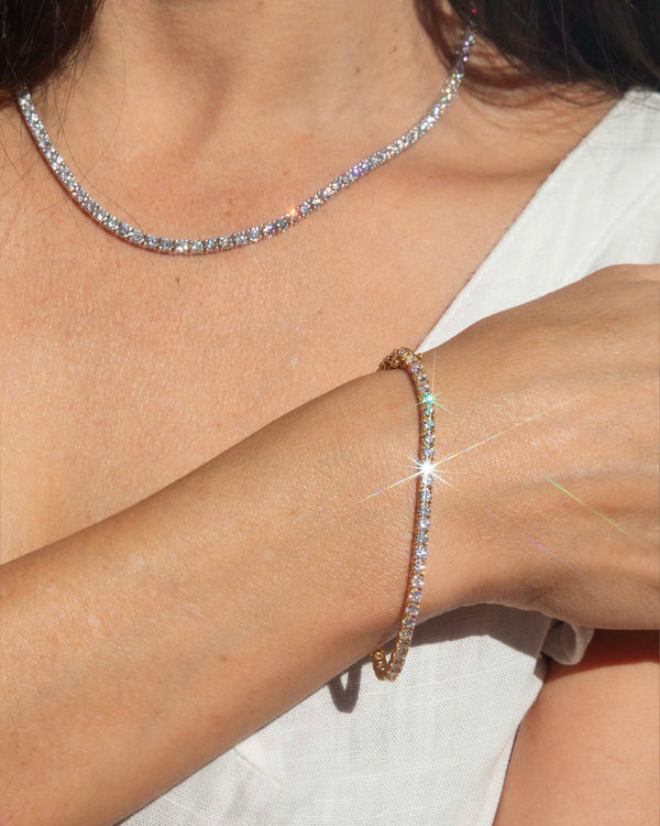 Xenia Contemporary 4.56 Carat Diamond Tennis Link Bracelet 18ct Yellow Gold Bracelets/Bangles Imperial Jewellery 