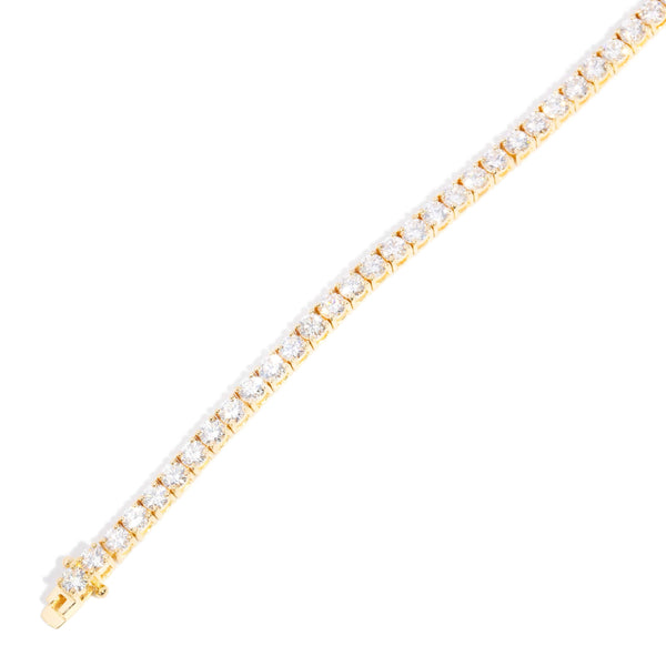 Xenia Contemporary 4.56 Carat Diamond Tennis Link Bracelet 18ct Yellow Gold Bracelets/Bangles Imperial Jewellery 