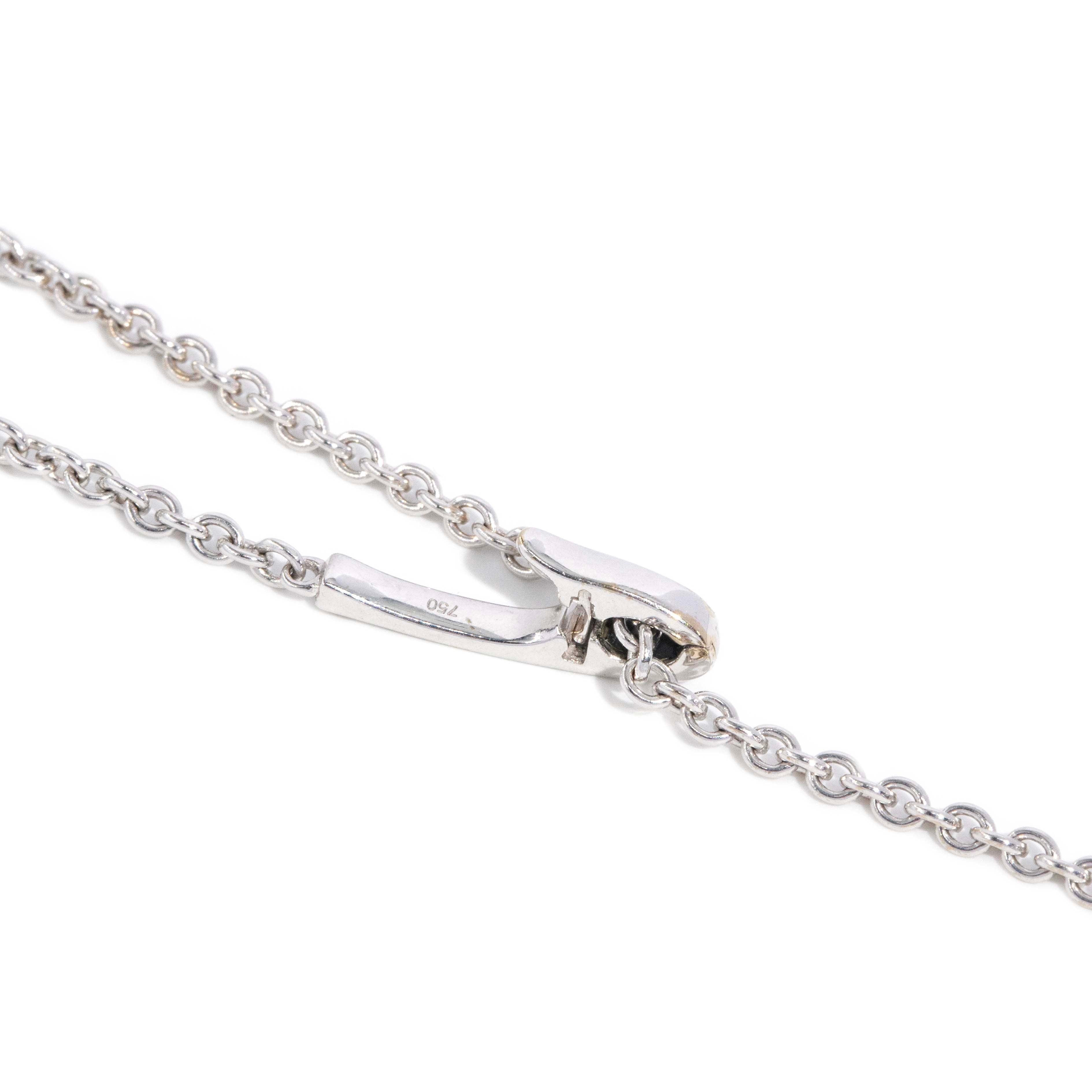 Yara Pearl & Diamond Adjustable Necklet 18ct White Gold Pendants/Necklaces Imperial Jewellery 