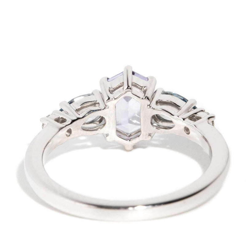 Zara Hexagonal Sapphire & Diamond Ring 18ct Gold