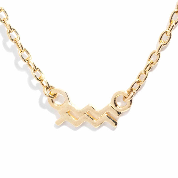 Zodiac Necklet Imperial Jewellery Gold Aquarius 