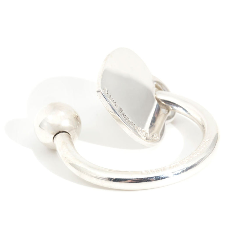 2001 Tiffany & Co. 925 Sterling Silver Horse Shoe Key Ring Earrings Imperial Jewellery