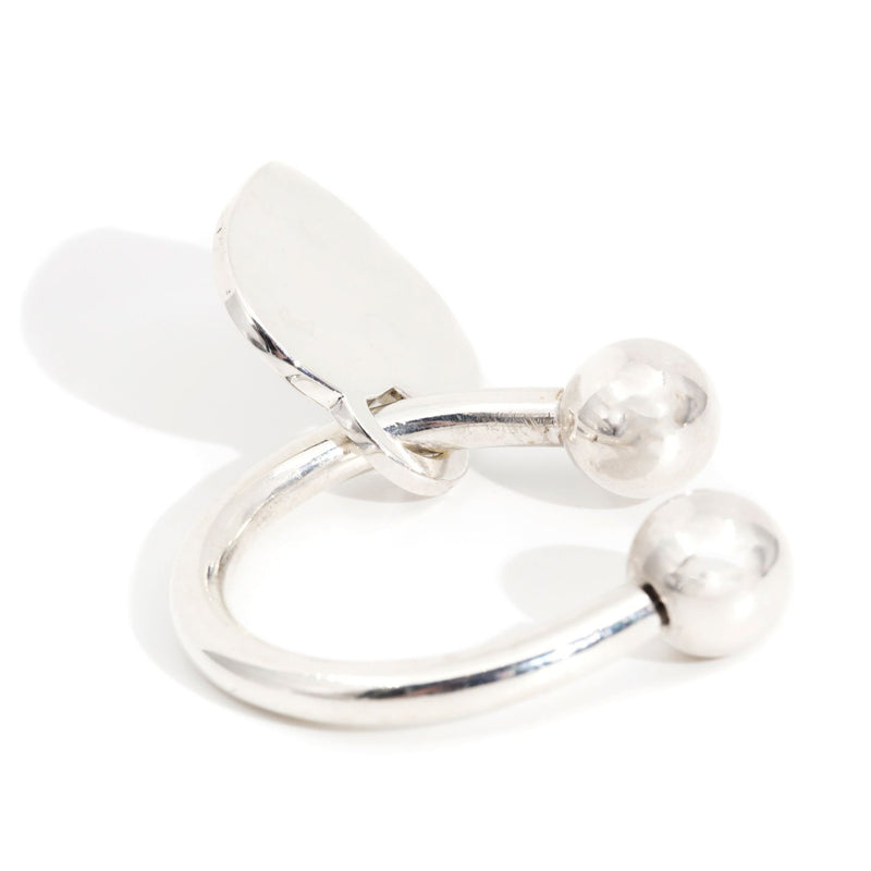 2001 Tiffany & Co. 925 Sterling Silver Horse Shoe Key Ring Earrings Imperial Jewellery