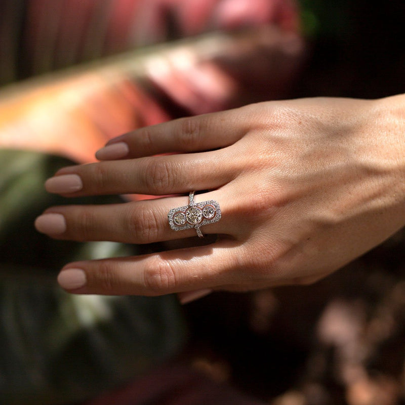 Adelaide Certified Round Diamond Vintage Ring Ring Imperial Jewellery - Auctions, Antique, Vintage & Estate 