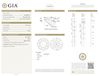 Adira 2.66ct GIA Certified Diamond Platinum Ring* OB Rings Imperial Jewellery 