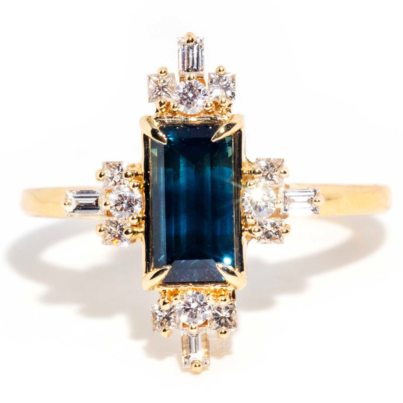 Adora Blue Parti Sapphire Diamond Cluster Ring* OB Rings Imperial Jewellery Imperial Jewellery - Hamilton 