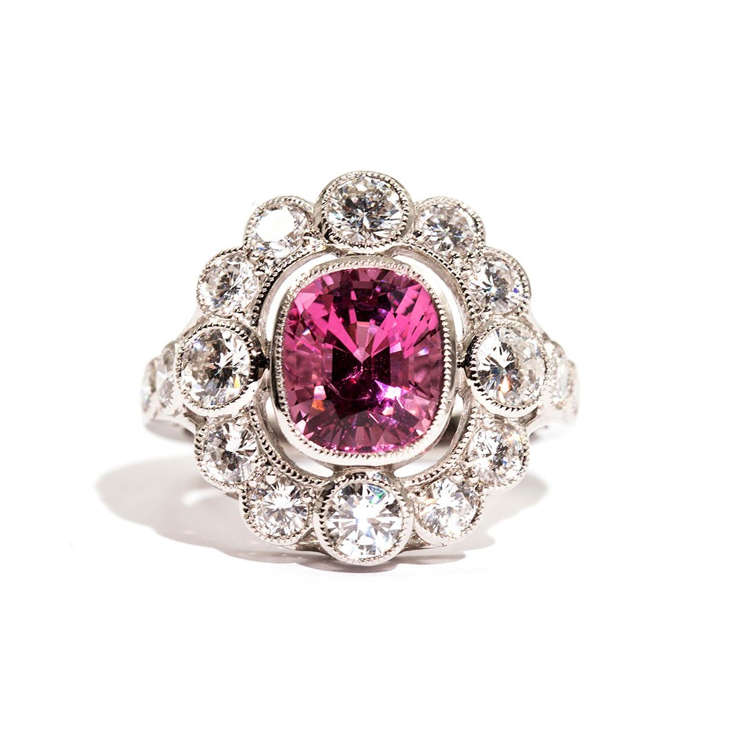 Aggie Spinel & Diamond Ring Ring Imperial Jewellery - Auctions, Antique, Vintage & Estate 