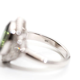 Agnes Green Sapphire and Diamond Ring Ring Imperial Jewellery - Auctions, Antique, Vintage & Estate 