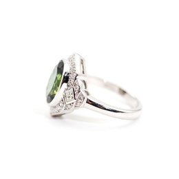Agnes Green Sapphire and Diamond Ring Ring Imperial Jewellery - Auctions, Antique, Vintage & Estate 