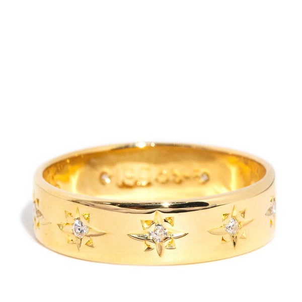 Akira 1960s Star Set Diamond Band 18ct Gold* DRAFT Rings Imperial Jewellery Imperial Jewellery - Hamilton 