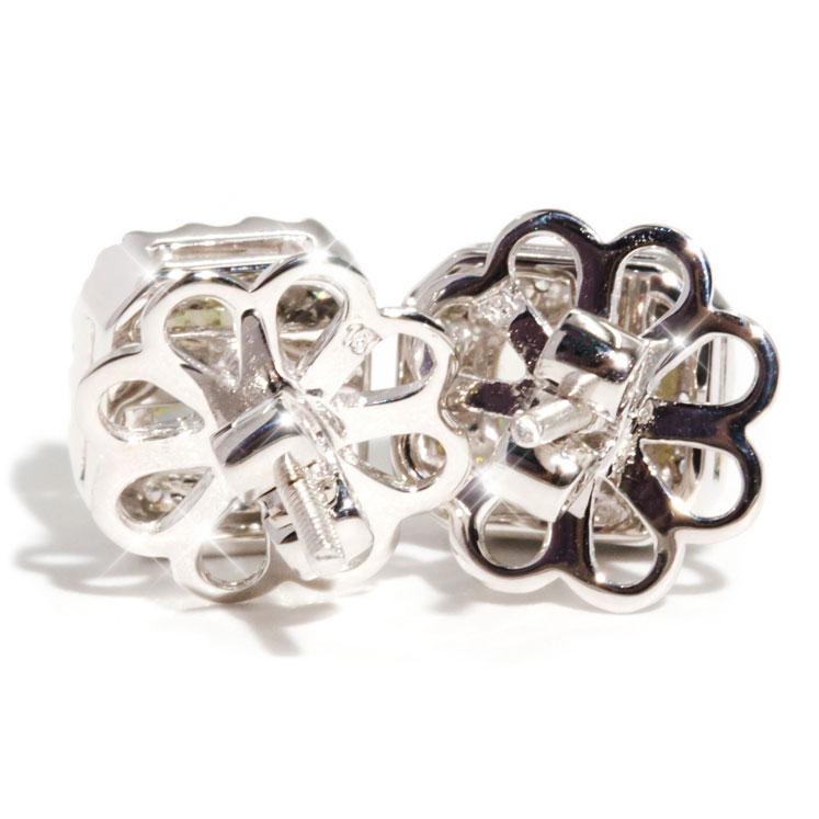 Alexa 18 Carat Certified Yellow & White Diamond Halo Stud Earrings Earrings Imperial Jewellery