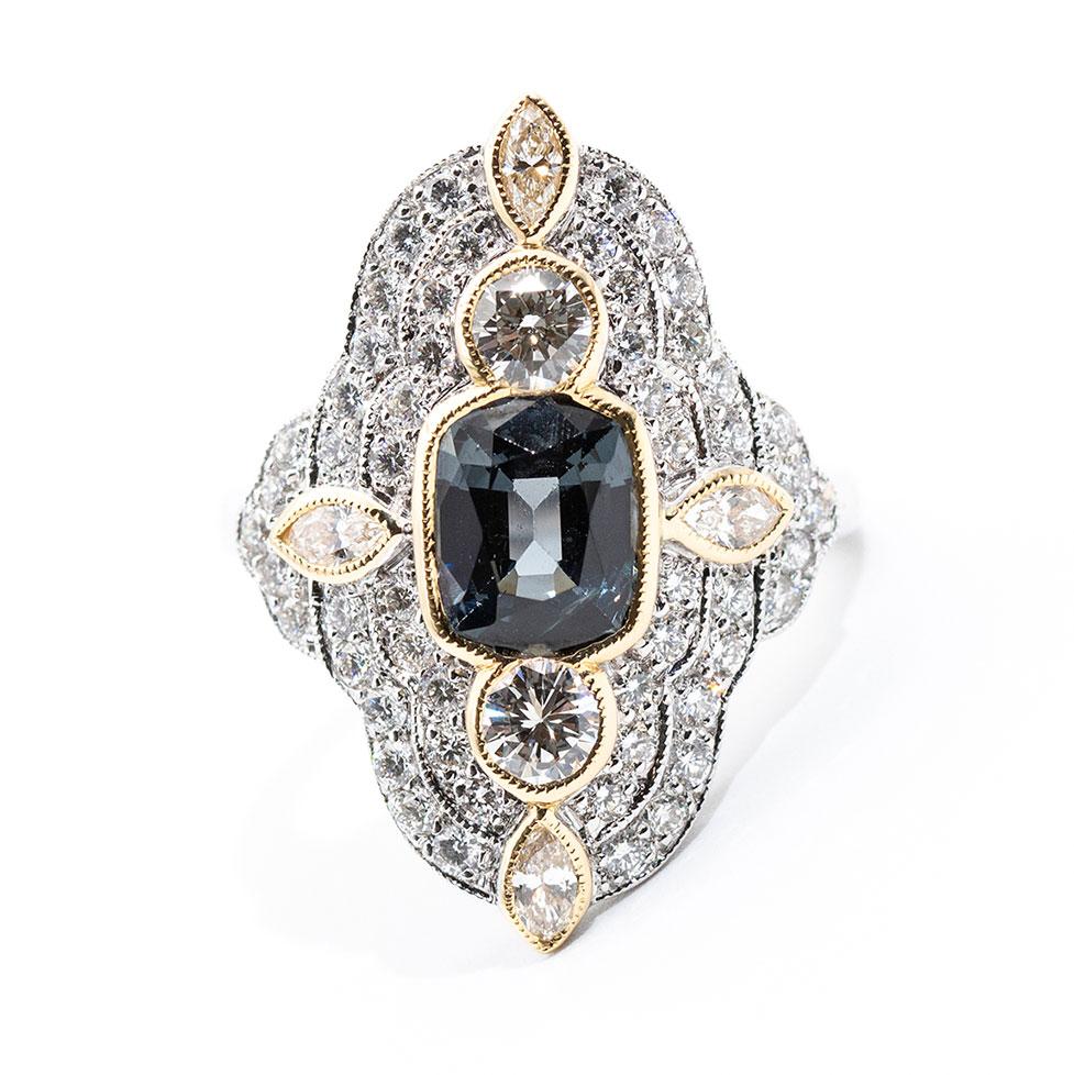 Alivia Spinel & Diamond Ring Ring Imperial Jewellery - Auctions, Antique, Vintage & Estate 