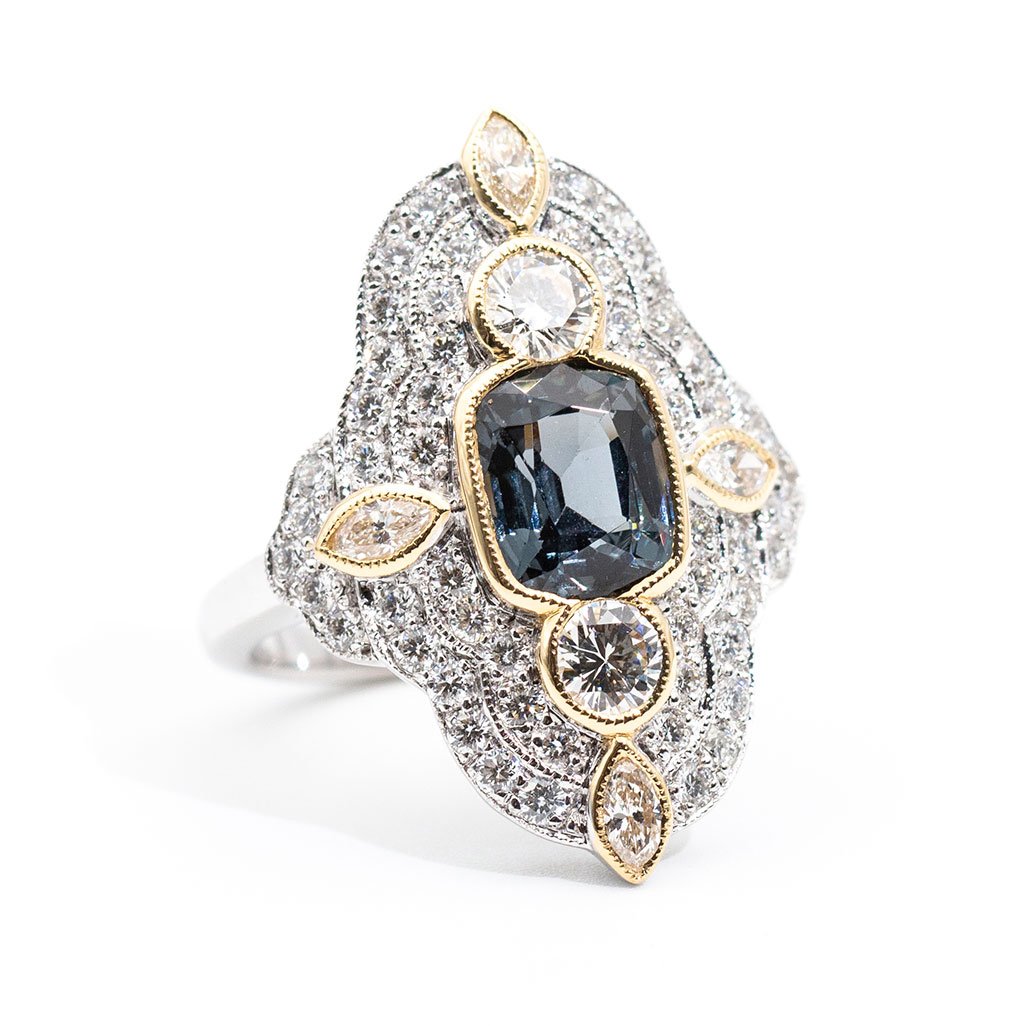 Alivia Spinel & Diamond Ring Ring Imperial Jewellery - Auctions, Antique, Vintage & Estate 