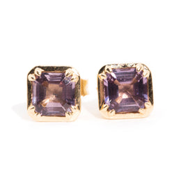 Alma Light Purple Spinel Contemporary Stud Earrings* Gemmo Earrings Imperial Jewellery 