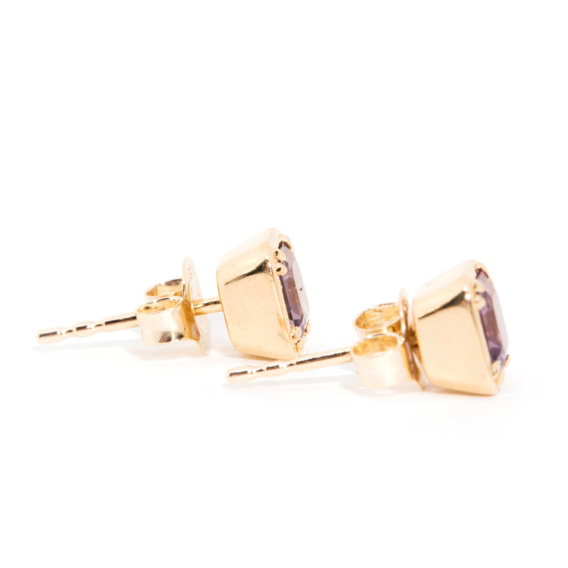 Alma Light Purple Spinel Contemporary Stud Earrings* Gemmo Earrings Imperial Jewellery 