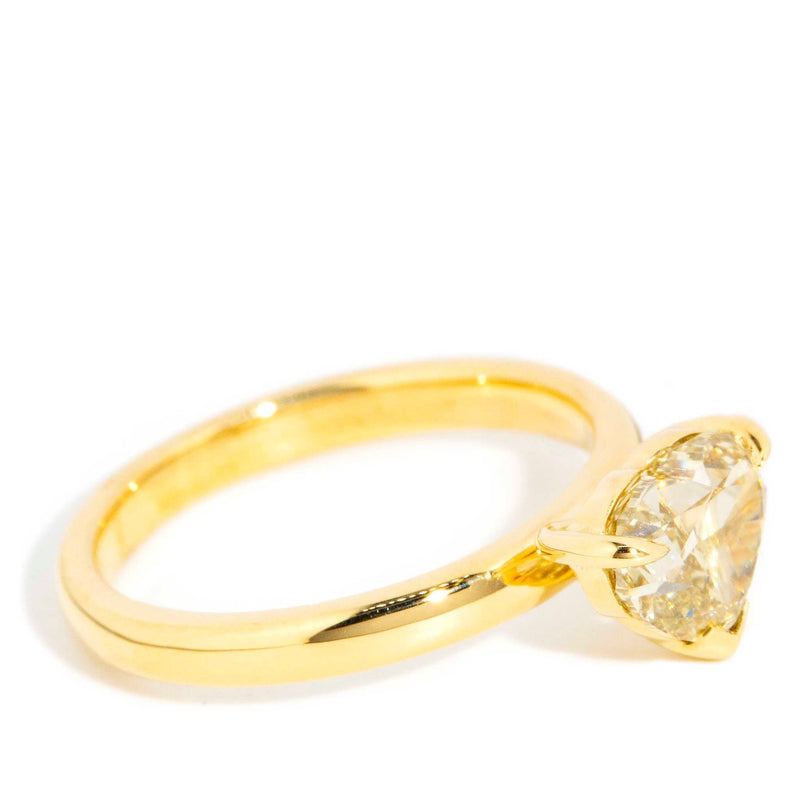 Althea 1.80ct Light Fancy Yellow Heart Diamond Ring 18ct Gold* DRAFT Rings Imperial Jewellery 