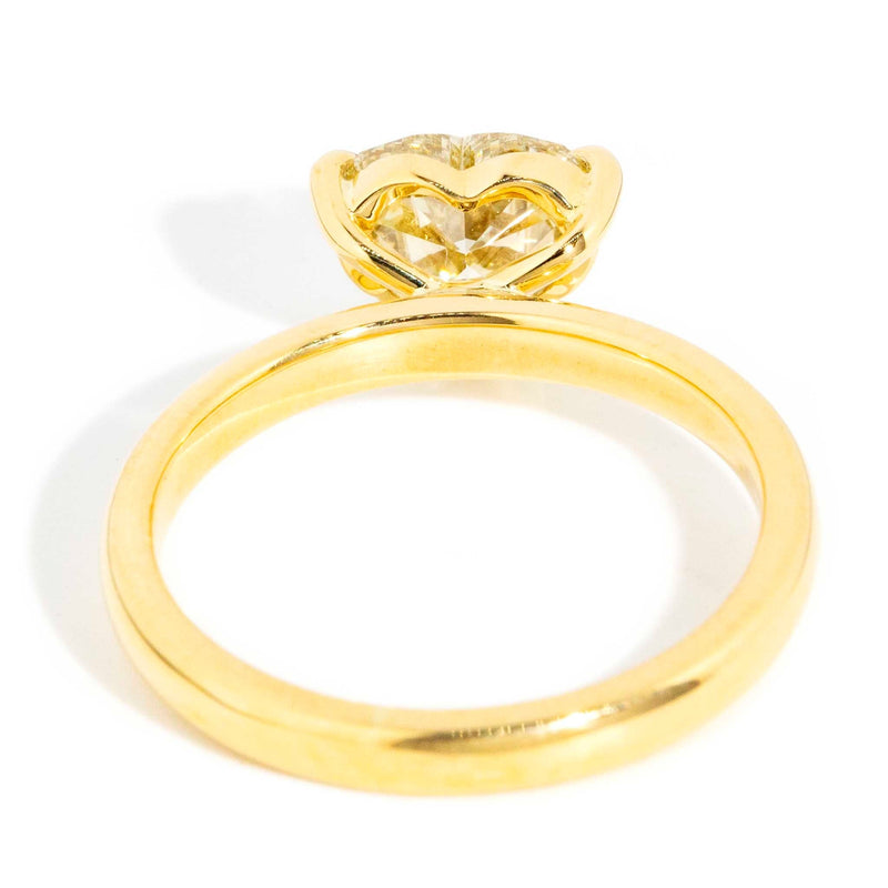 Althea 1.80ct Light Fancy Yellow Heart Diamond Ring 18ct Gold* DRAFT Rings Imperial Jewellery 