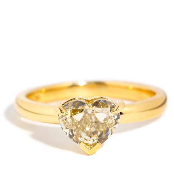 Althea 1.80ct Light Fancy Yellow Heart Diamond Ring 18ct Gold* DRAFT Rings Imperial Jewellery Imperial Jewellery - Hamilton 