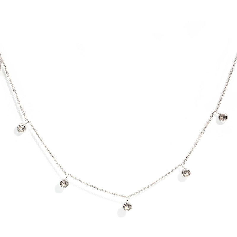 Amalfi Half Carat Diamond 9ct White Gold Swinging Necklace* GTG Necklaces Imperial Jewellery 