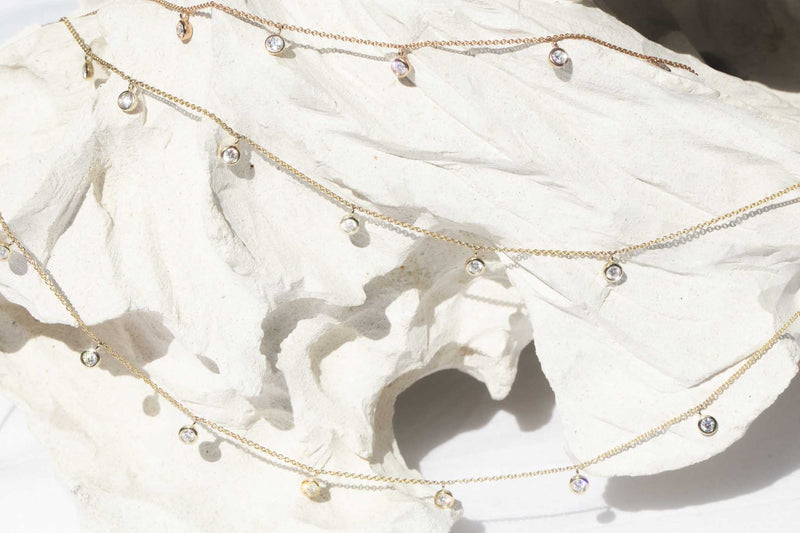 Amalfi Half Carat Diamond 9ct Yellow Gold Swinging Necklace* GTG Necklaces Imperial Jewellery 