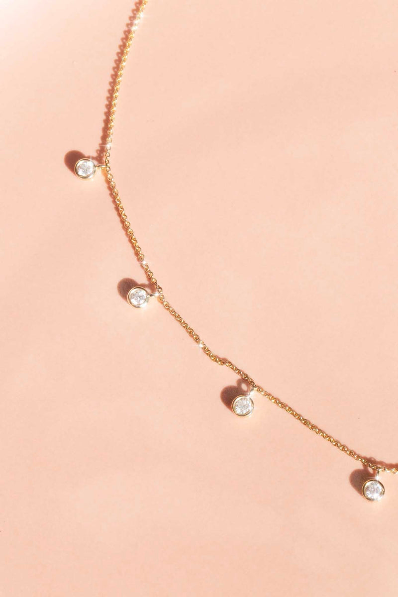 Amalfi Half Carat Diamond 9ct Yellow Gold Swinging Necklace* GTG Necklaces Imperial Jewellery 