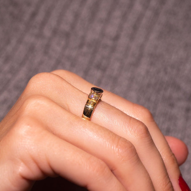 Diamond Ring with Sapphire