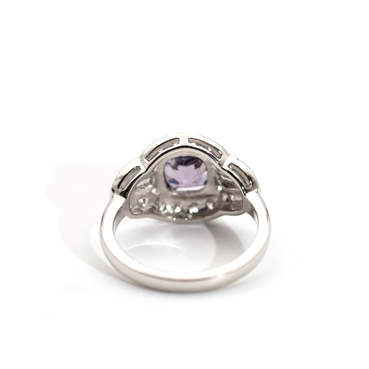 Amina Grey Spinel and Diamond Platinum Ring Ring Imperial Jewellery - Auctions, Antique, Vintage & Estate 