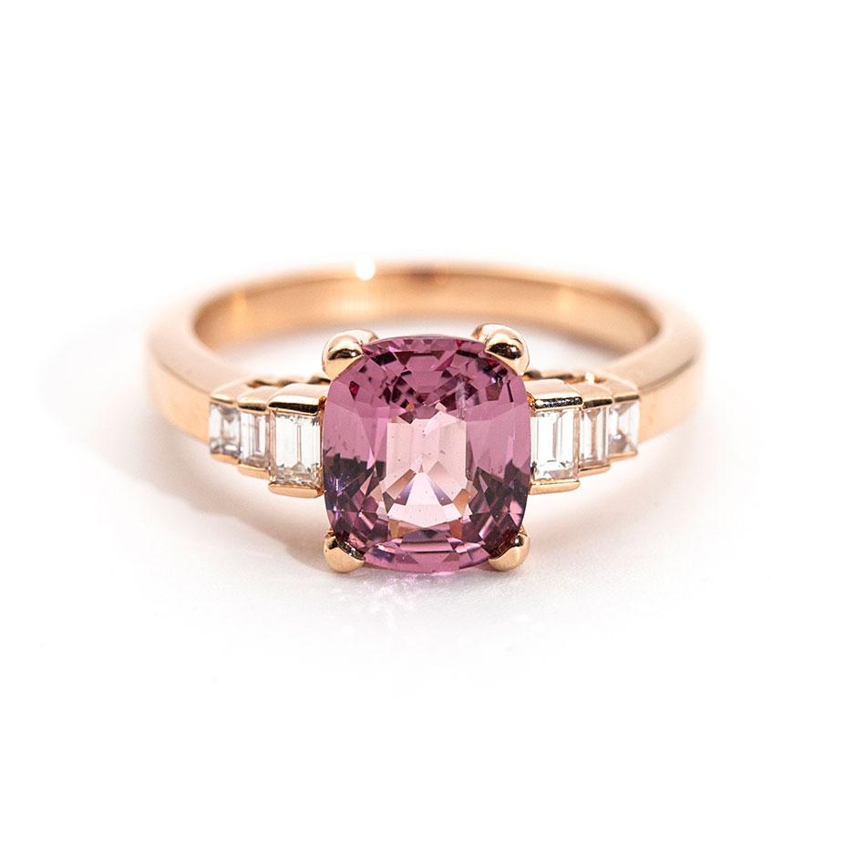 Angelina Pink Spinel and Diamond Ring Ring Imperial Jewellery - Auctions, Antique, Vintage & Estate 