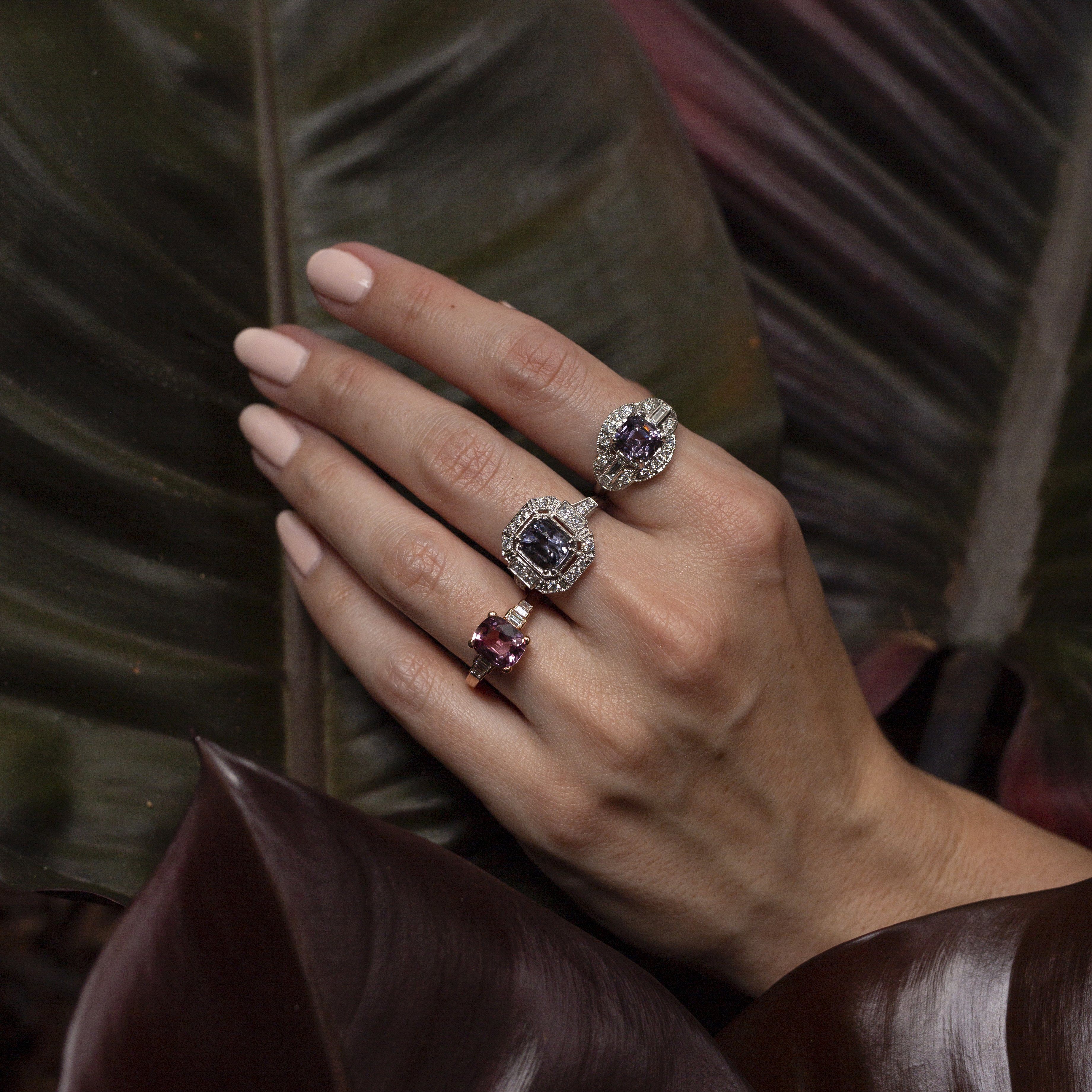 Angelina Pink Spinel and Diamond Ring Ring Imperial Jewellery - Auctions, Antique, Vintage & Estate 