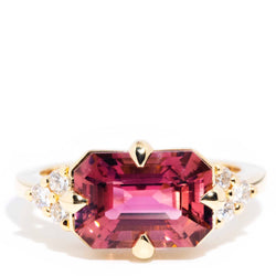 Angelita 4.09ct Pink Tourmaline & Diamond Contemporary 18ct Gold Ring* OB Rings Imperial Jewellery Imperial Jewellery - Hamilton 