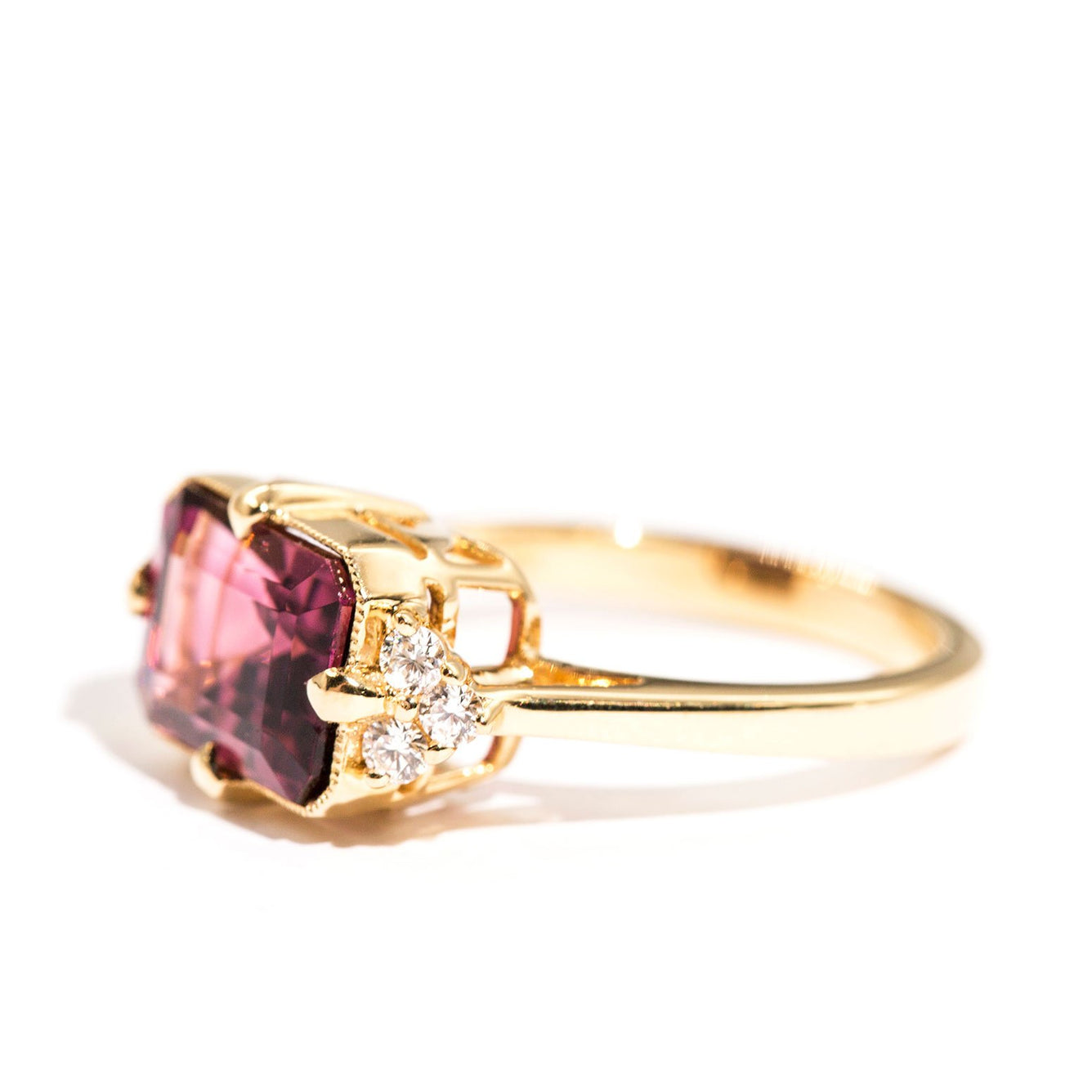 Angelita Tourmaline & Diamond Ring Ring Imperial Jewellery - Auctions, Antique, Vintage & Estate 