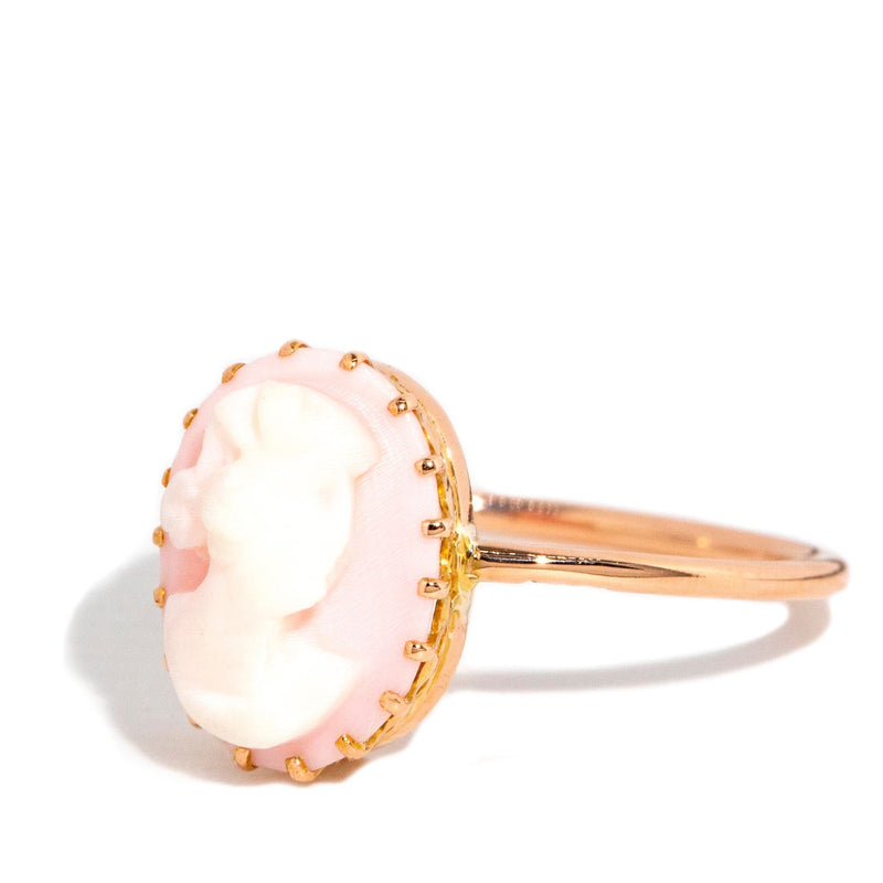 Anja 1960s Cameo 9ct Rose Gold Ring* DRAFT Rings Imperial Jewellery 