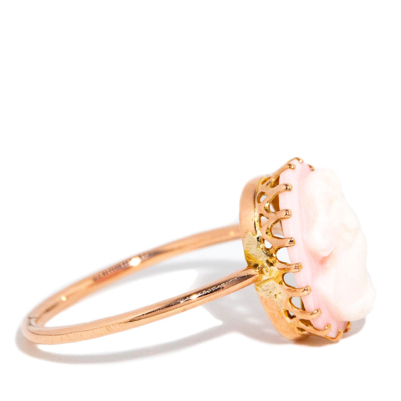 Anja 1960s Cameo 9ct Rose Gold Ring* DRAFT Rings Imperial Jewellery 
