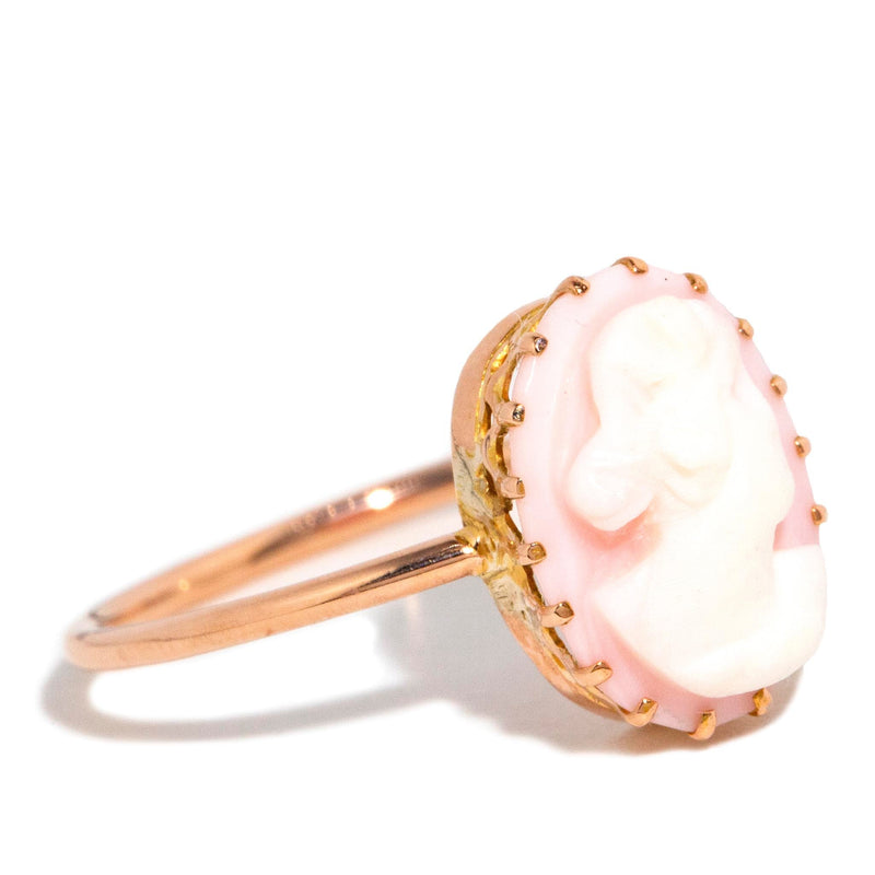 Anja 1960s Cameo 9ct Rose Gold Ring* DRAFT Rings Imperial Jewellery 