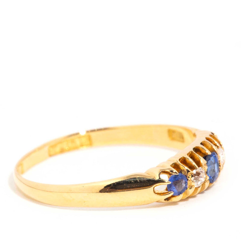 Annabelle 18ct Gold Sapphire & Diamond London Bridge Ring* Gemmo $ Rings Imperial Jewellery 