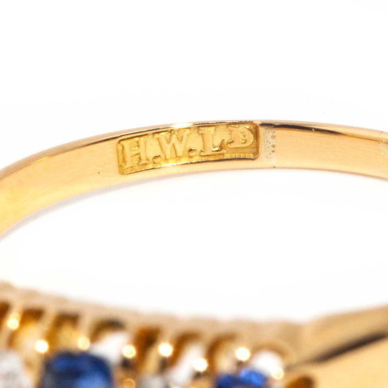 Annabelle 18ct Gold Sapphire & Diamond London Bridge Ring* Gemmo $ Rings Imperial Jewellery 