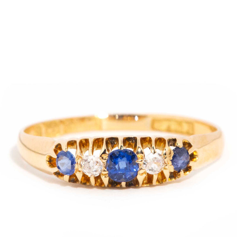Annabelle 18ct Gold Sapphire & Diamond London Bridge Ring* Gemmo $ Rings Imperial Jewellery Imperial Jewellery - Hamilton 