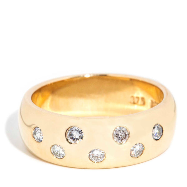 Ari Hammer Set Diamond Band 9ct Gold* DRAFT Rings Imperial Jewellery Imperial Jewellery - Hamilton 