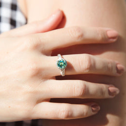 Ariana Mint Tourmaline & Diamond Ring Imperial Jewellery - Auctions, Antique, Vintage & Estate 