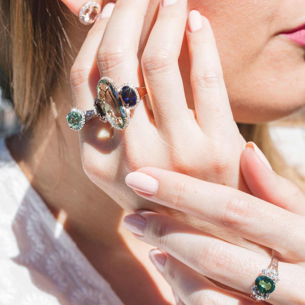 Ariana Mint Tourmaline & Diamond Ring Imperial Jewellery - Auctions, Antique, Vintage & Estate 