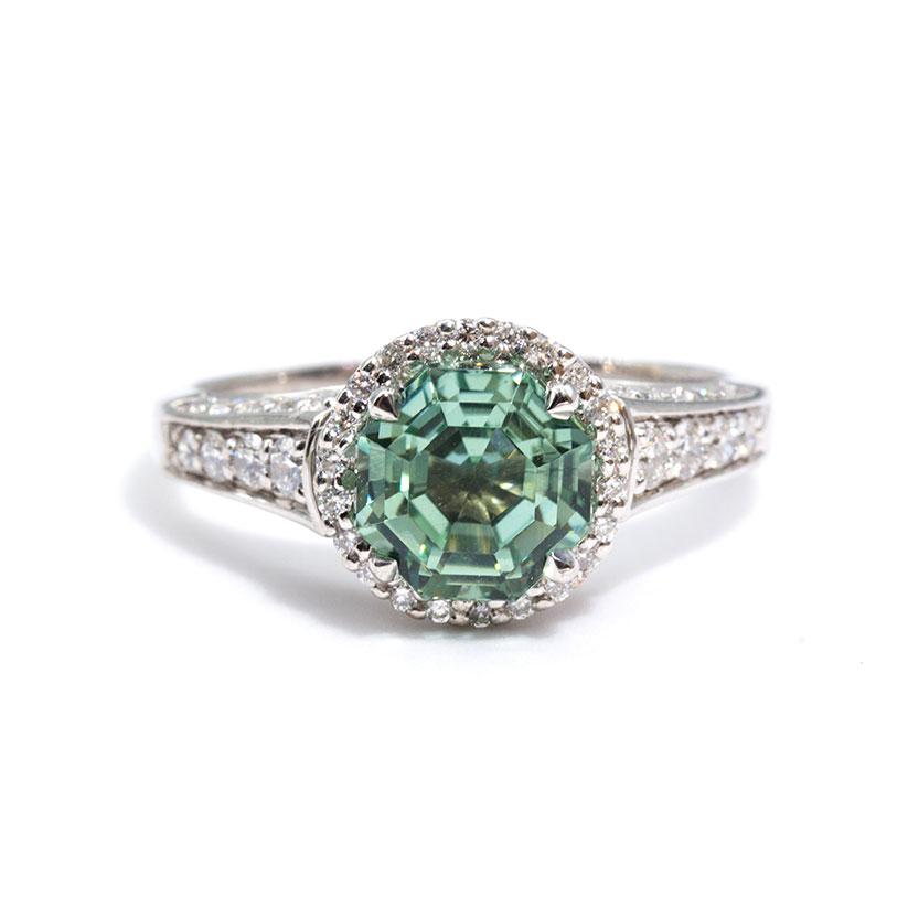 Ariana Mint Tourmaline & Diamond Ring Rings Imperial Jewellery 
