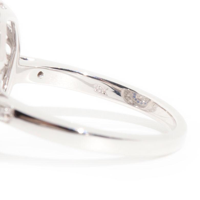 Ario Certified 0.41 Carat Diamond & Sapphire Vintage Art Deco Ring Rings Imperial Jewellery