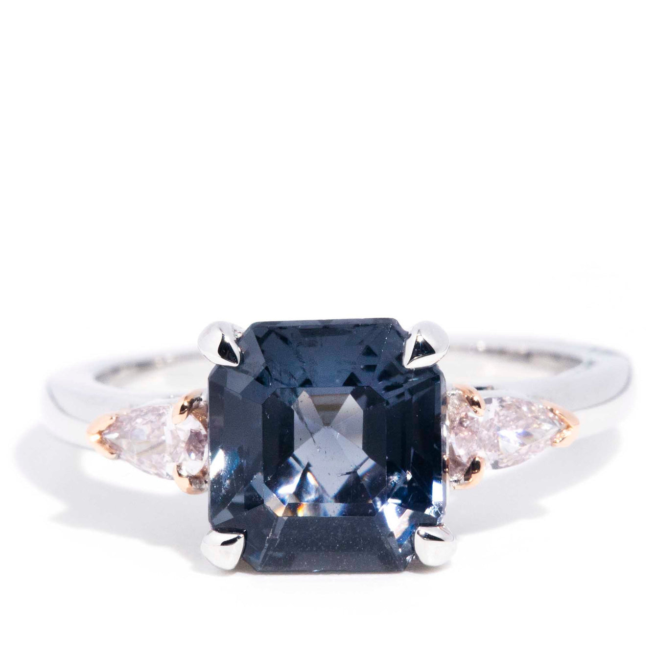 Arlo 3.01ct Purple Spinel & Pear Diamond 18ct Gold Ring Rings Imperial Jewellery Imperial Jewellery - Hamilton
