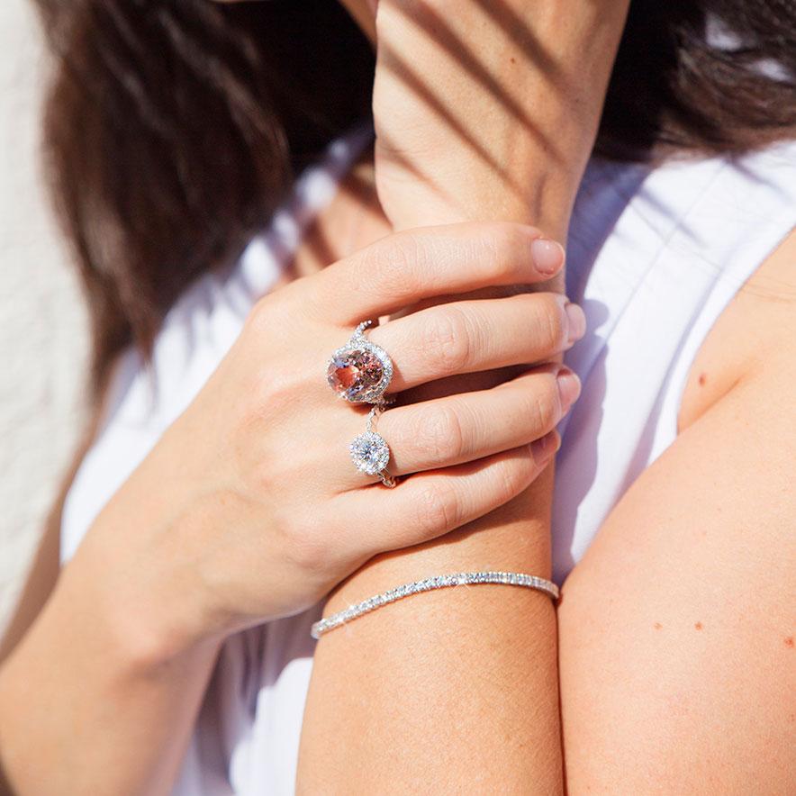 Atlas 1.83 Carat Diamond Platinum Halo Engagement Ring Rings Imperial Jewellery - Auctions, Antique, Vintage & Estate