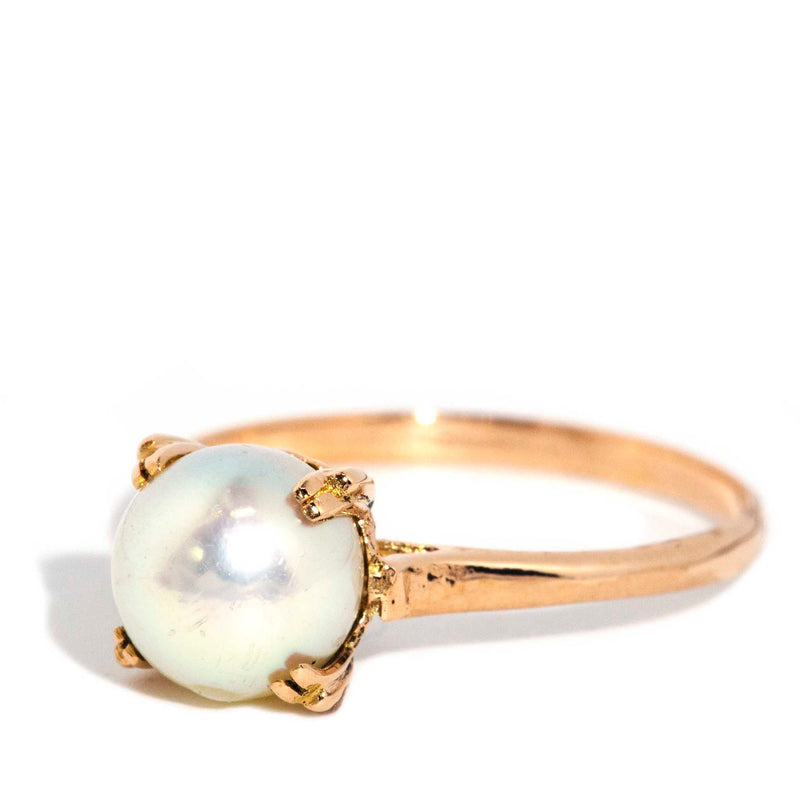 Aya 1970s Pearl Vintage Ring 18ct Gold* DRAFT Rings Imperial Jewellery 