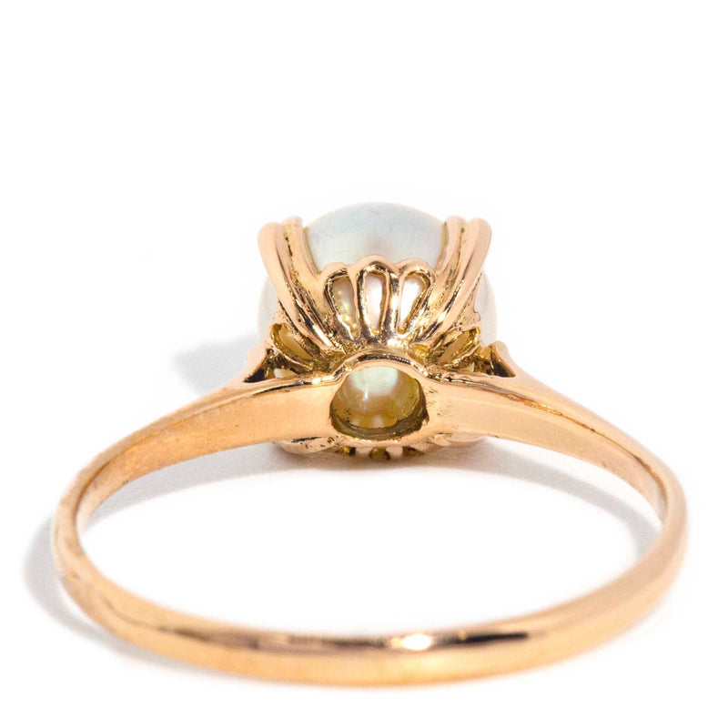 Aya 1970s Pearl Vintage Ring 18ct Gold* DRAFT Rings Imperial Jewellery 