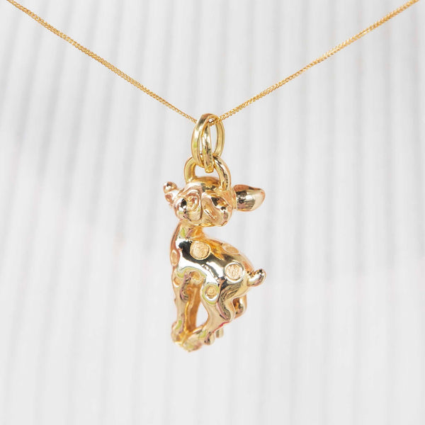 Bambina 18ct Gold Deer Pendant & 14ct Chain Pendants/Necklaces Imperial Jewellery 