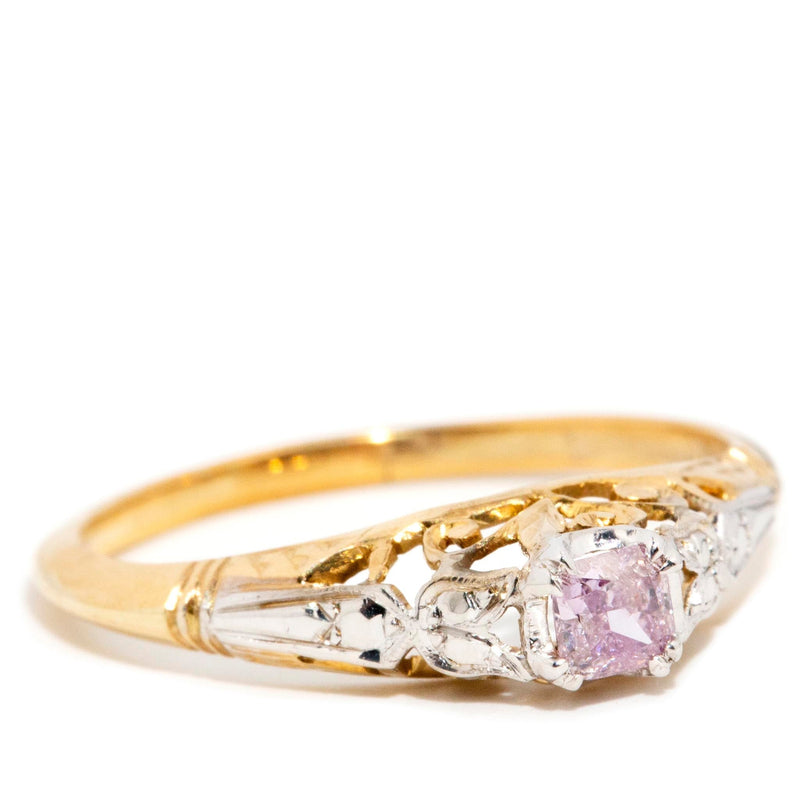 Bella Circa 1960s Pink Diamond Filigree Ring 9ct Gold* DRAFT Rings Imperial Jewellery 