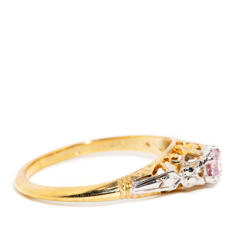 Bella Circa 1960s Pink Diamond Filigree Ring 9ct Gold* DRAFT Rings Imperial Jewellery 