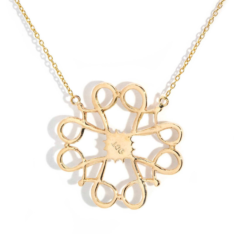 Bernadette Diamond Flower Pendant & Chain 9ct Gold* GEMMO Pendants/Necklaces Imperial Jewellery 